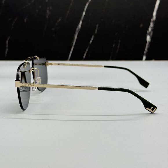 NEW FENDI GOLD GREEN UNISEX SUNGLASSES FENDI FE40115U 32N main image 4